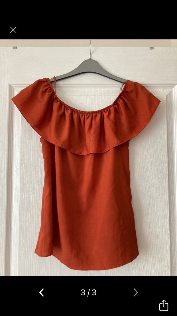 Turuncu Straplez Bluz - Görsel 3