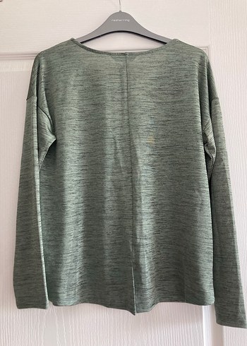 Gri V Yaka Kadın Bluz - Görsel 4