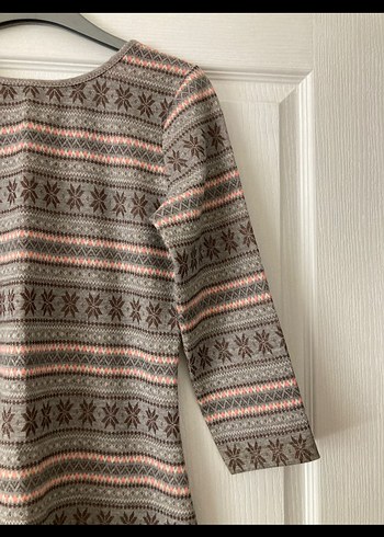 Superdry Gri Bohem Desenli Triko Elbise - Görsel 6