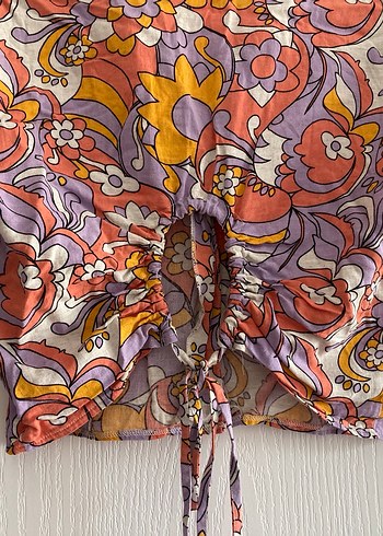 Bohem Çok Renkli Kısa Kollu Gömlek - Görsel 4