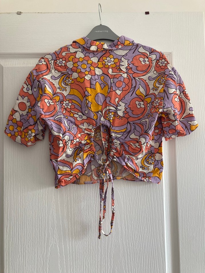 Bohem Çok Renkli Kısa Kollu Gömlek - Görsel 3