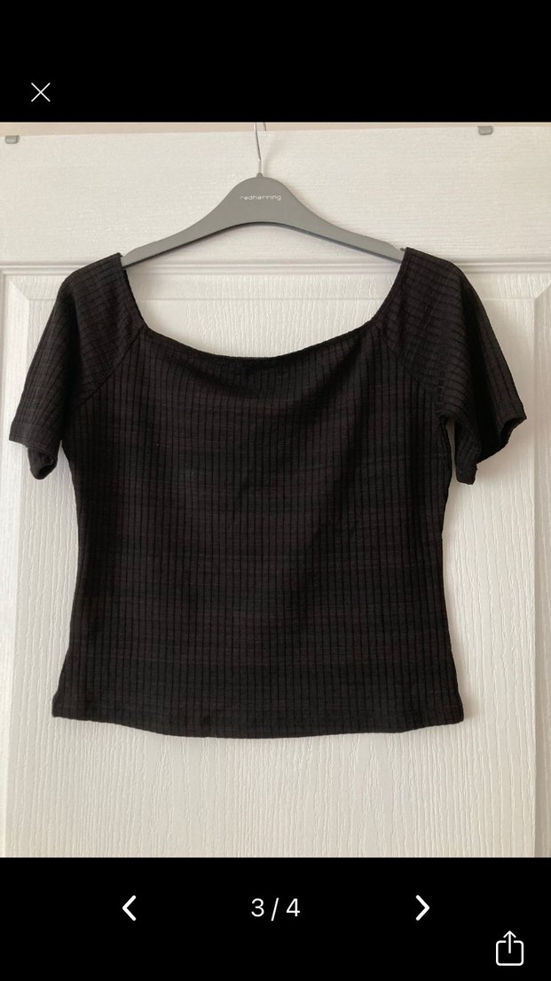 Kadın Siyah Kısa Kollu Bluz - Görsel 3