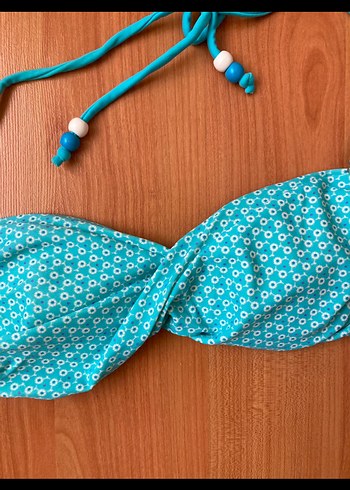 Turkuaz Zincir Detaylı Bohem Bikini Üstü - Görsel 2