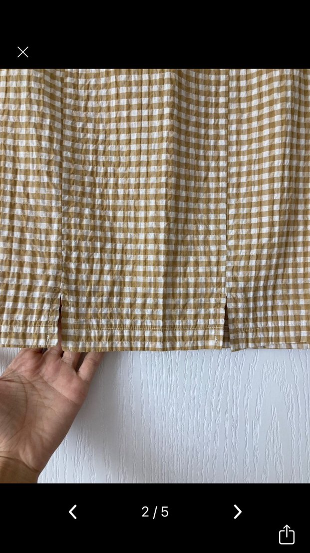 Bej Pileli Keten Mini Etek - Görsel 3