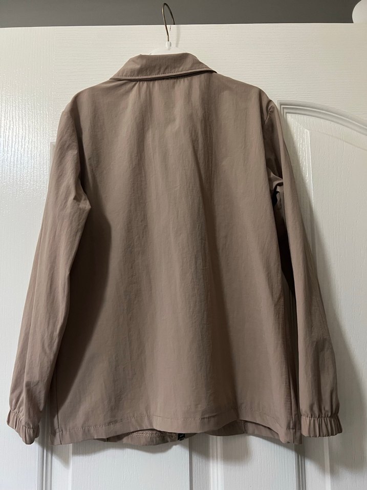 Bej Çocuk Keten Ceket, Uzun Kollu, Düğmeli - Görsel 5