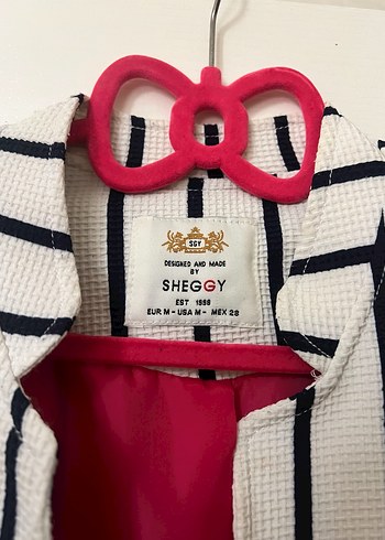 Çizgili Beyaz Kadın Blazer Ceket - Görsel 8