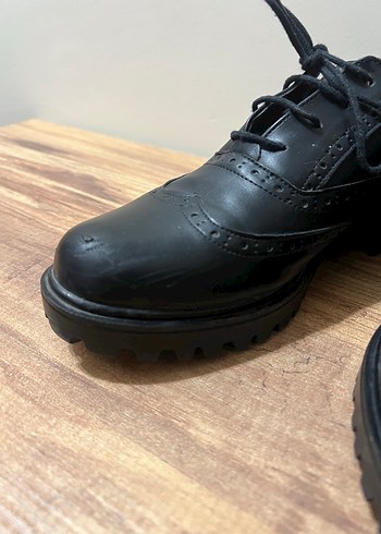 Siyah Bağcıklı Oxford Ayakkabı (Tırtıklı Taban) - Görsel 4