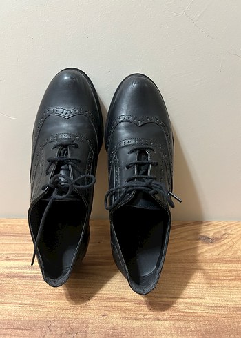 Siyah Bağcıklı Oxford Ayakkabı (Tırtıklı Taban) - Görsel 7