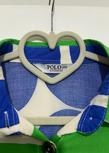 Canlı Desenli Oversize Kadın Gömlek - Görsel 3