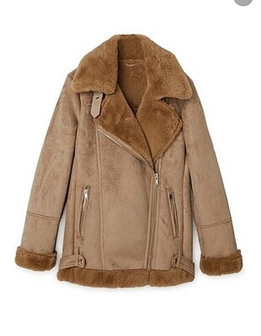 Stradivarius Kahve Biker Ceket