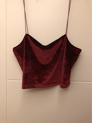 Kadife bordo cropTop.