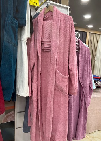 Baş havlulu Pastel Pembe Bohem Bornoz