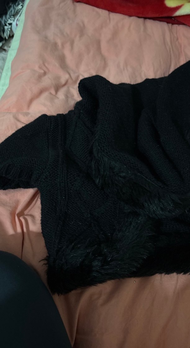 Kürk Detaylı Siyah Kadın bolero - Görsel 3