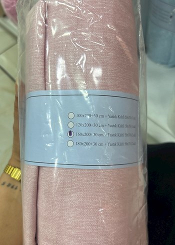 Madame Coco Pembe Pamuklu 2 adet yastık kılıflı çift kişilik lastikli çarşaf