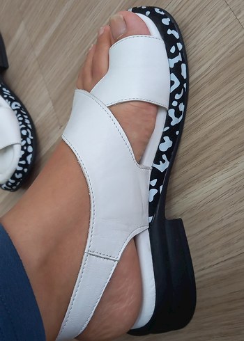 Beyaz renk hakiki deri - Görsel 4