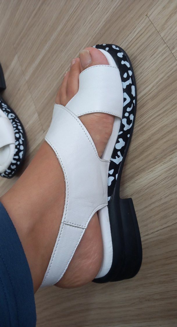 Beyaz renk hakiki deri - Görsel 4