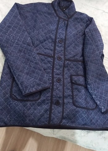 Kadın Lacivert Baklava Desen Kapitone Ceket - Görsel 2