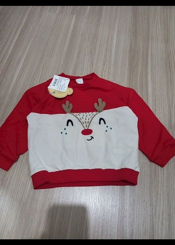 LCW Baby Erkek Kırmızı Nakışlı Sweatshirt ve Pantolon Seti - Görsel 4