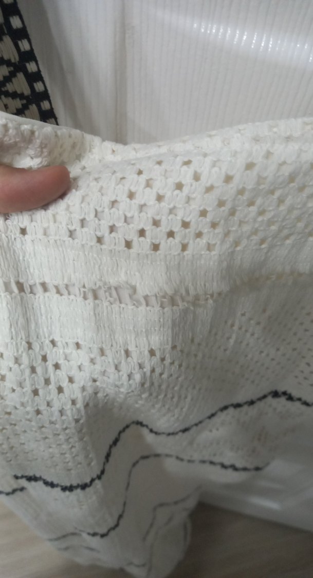 Nakışlı krem Uzun Bohem Elbise - Görsel 5