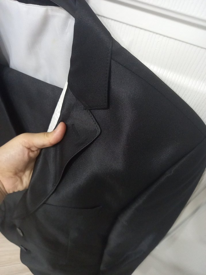 Erkek Siyah Klasik Notch Yaka Ceket - Görsel 2