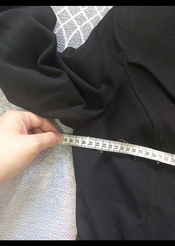 Kemerli Siyah Uzun Kadın Kaban - Görsel 7