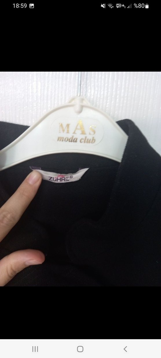 Kemerli Siyah Uzun Kadın Kaban - Görsel 3