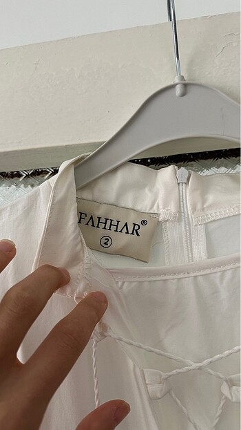 l Beden beyaz Renk Fahhar elbise