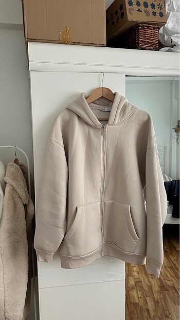 Zara fermuarlı sweatshirt hırka