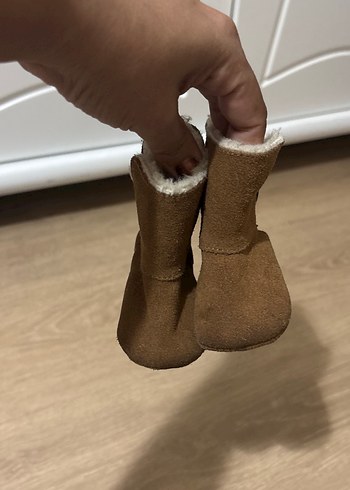 Düğmeli Kahverengi Süet Patik - Görsel 2