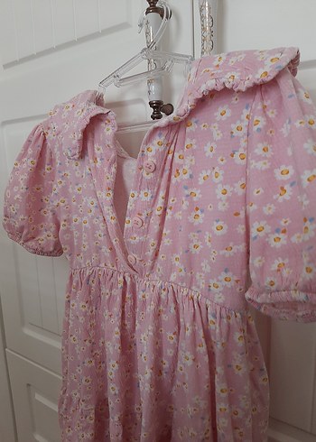 LC Waikiki Pembe Kız Çocuk Fırfırlı Elbise