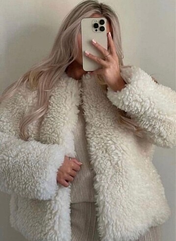 Zara peluş mont