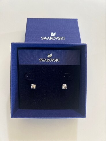 Swarovski Tek Taş Küpe