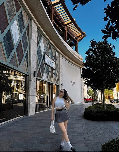 Zara Pileli şort etek