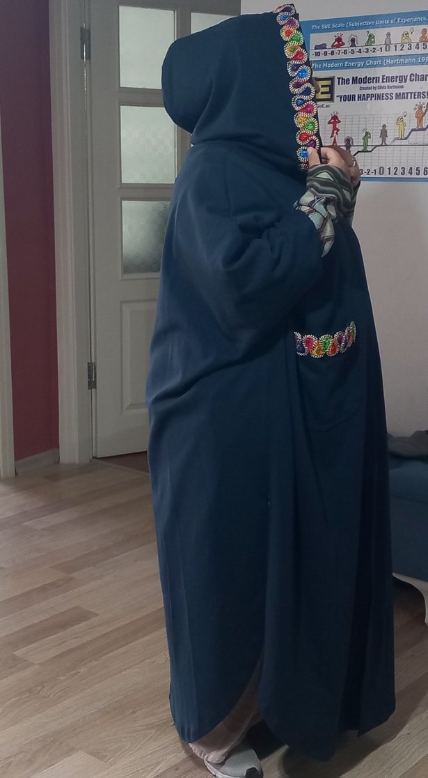 Nakışlı Uzun Kadın  panco - Görsel 2