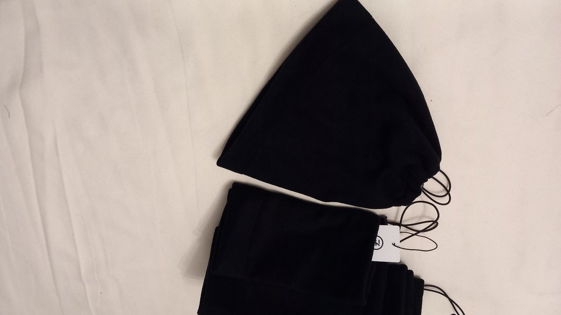 Siyah Elastik yetişkin Bere ve Boyunluk Seti - Görsel 3