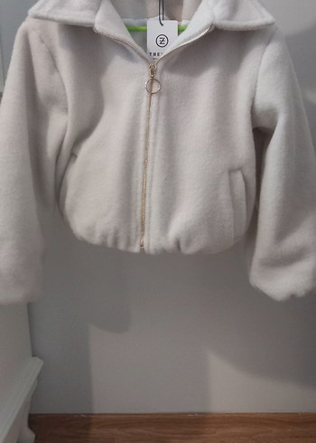 Bej Fermuarlı çoçuk Ceket - Görsel 3