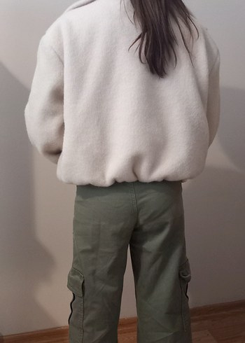 Bej Fermuarlı çoçuk Ceket - Görsel 4