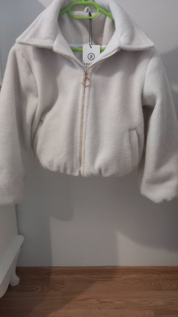 Bej Fermuarlı çoçuk Ceket - Görsel 3