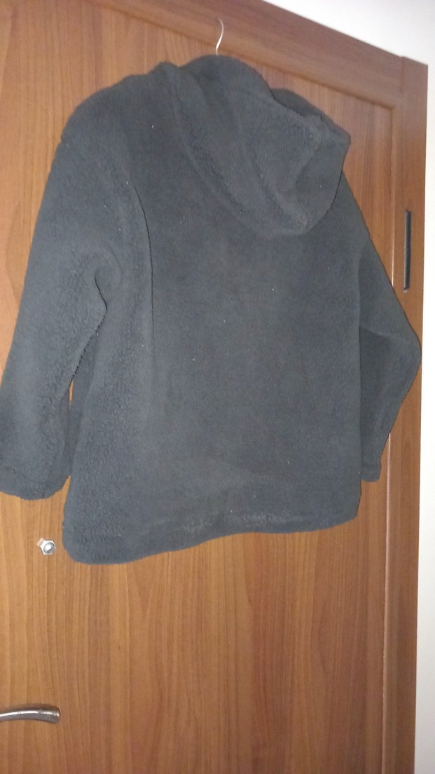 çocuk Siyah Fermuarlı Rahat Ceket - Görsel 3