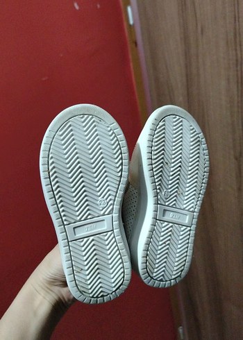 Kız Çocuk Beyaz Cırt Cırtlı Spor Ayakkabı - Görsel 4