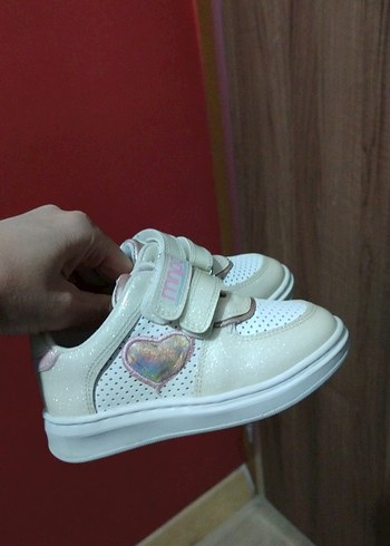 Kız Çocuk Beyaz Cırt Cırtlı Spor Ayakkabı - Görsel 3