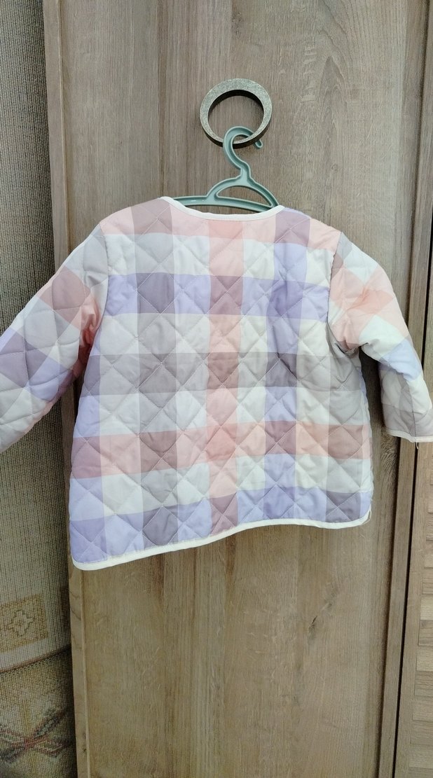 Düğmeli Çok Renkli Kız Çocuk Mont - Görsel 4