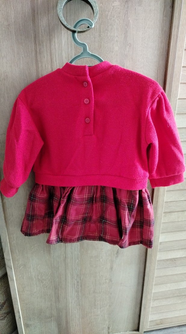 Pembe Kız Çocuk Uzun Kollu Elbise - Görsel 2