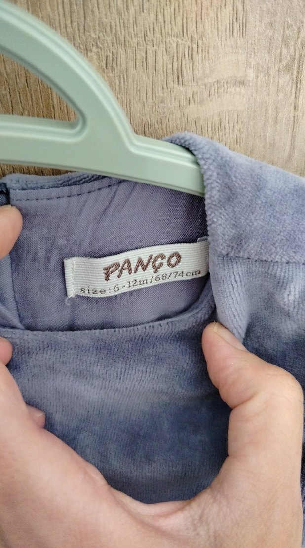 Gri Uzun Kollu Kız Çocuk Elbise - Görsel 3