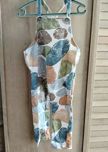 Erkek Çocuk Pastel Renkli Düğmeli Tulum