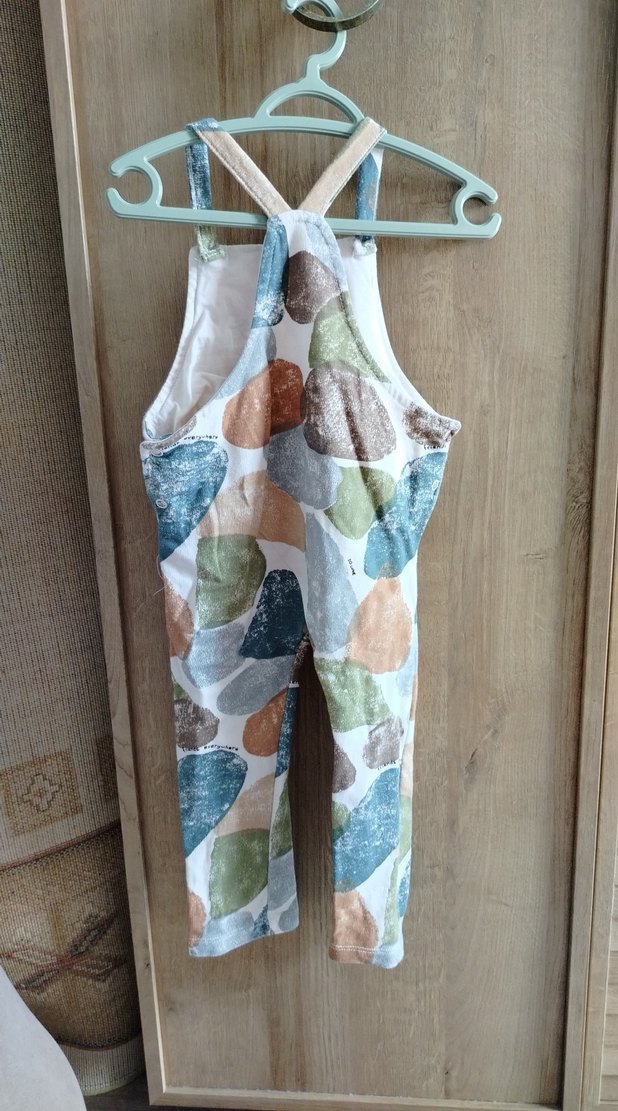 Erkek Çocuk Pastel Renkli Düğmeli Tulum - Görsel 2