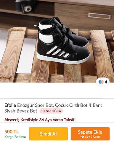 Unisex çocuk bot spor ayakkabı