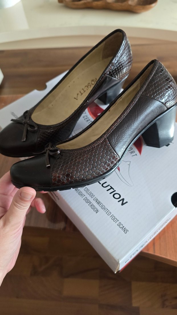 Deri, Kahverengi Yılan Desenli Topuklu Kadın Ayakkabı - Görsel 4