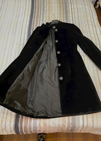 Siyah Uzun Tay tüyü Kadın Kaban - Görsel 6