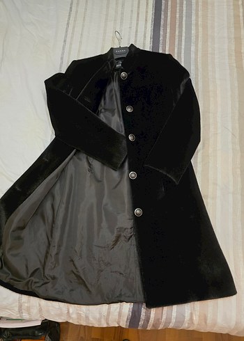 Siyah Uzun Tay tüyü Kadın Kaban - Görsel 7